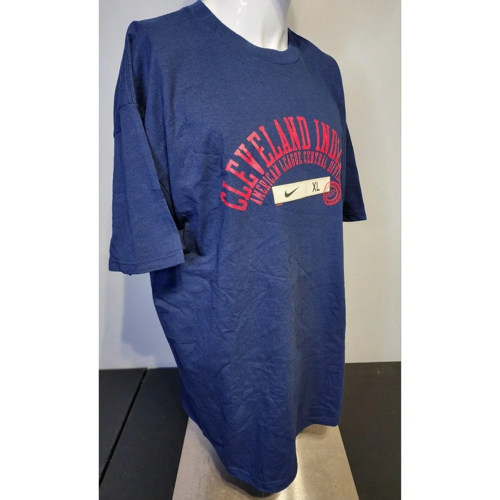 Nike Team Cleveland Indians/Guardians‎ ALCD Mens Size XL Navy Blue MLB T-Shirt